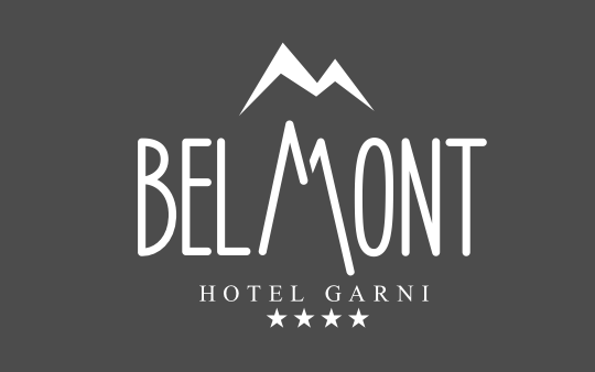 Logo Belmont Hotel Garni mit Bergsymbolik